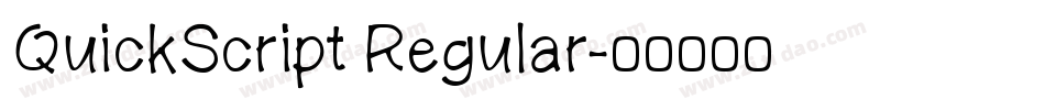 QuickScript Regular字体转换